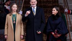 Felipe VI, la princesa y heredera Leonor y la reina Letizia, en la solemne apertura de la legislatura.