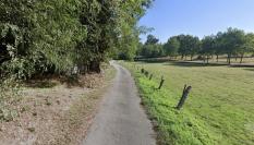 Camino rural en el que fue localizada la mujer, inconsciente y semidesnuda