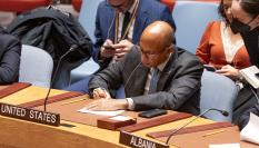 El representante de EEUU en la ONU, Robert A. Wood.