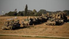 Un grupo de tanques de Israel.