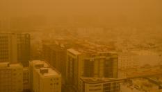 Calima en la ciudad de Las Palmas de Gran Canaria