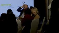 La reacción de Yolanda Díaz y María Jesús Montero en el acto de la Asociación de Periodistas Parlamentarios.