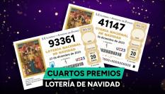 Cuartos premios de la Lotería de Navidad 2023.