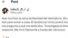 El mensaje de @bio_lidia
