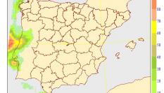 Mapa de precipitaciones de la Agencia Estatal de Meteorología