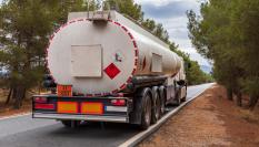 Imagen de archivo de un camión de transporte de substancias tóxicas.