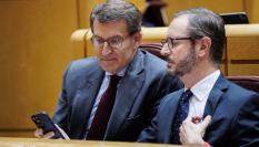 Foto de archivo de Alberto Núñez Feijóo y Javier Maroto.