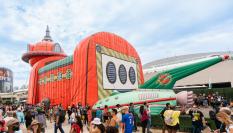 Decorado de Futurama en la Comic-Con, en San Diego.