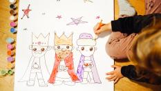 Un dibujo de los Reyes Magos.