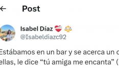 El tuit de @isabeldiazcr92