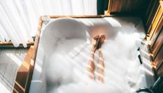 Imagen del baño de un hotel