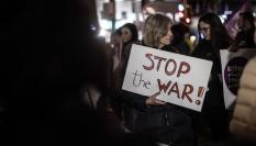 Protestas en Israel a favor de la paz en Gaza.