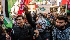 Protestas en defensa de Palestina en Madrid.