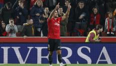Abdón Prats celebra el segundo gol del Mallorca al Girona en Copa del Rey