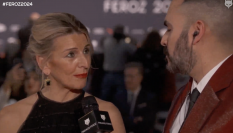 Yolanda Díaz, en la alfombra roja de los Premios Feroz.