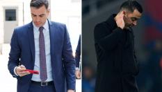 Pedro Sánchez y Xavi Hernández