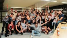 Imagen del equipo de la agencia de marketing Ómibu de hace dos años.