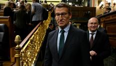 Alberto Núñez Feijóo, este martes en el debate de la amnistía