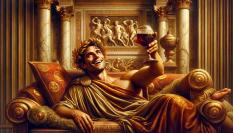 Imagen conceptual de un millonario romano