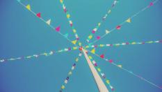 Adorno de fiestas de pueblo