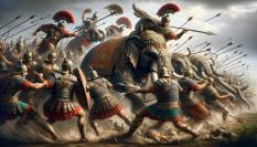 Recreación de la Batalla de Tapso.