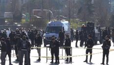 El dispositivo policial y de seguridad establecido tras el atentado en Estambul, una de las mayores ciudades de Turquía.