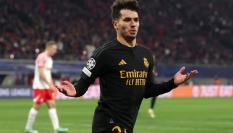 Brahim celebra su gol