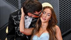 Nicki Nicole y Peso Pluma, en los Grammy a principios de febrero de 2024