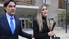 Luis Lorenzo y Arancha Palomino, saliendo del juzgado el 8 de noviembre de 2022.