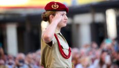 La princesa Leonor el día de su presentación ante la Virgen del Pilar como cadete de la Academia Militar de Zaragoza.