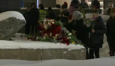 Imagen del homenaje ciudadano a Alexéi Navalni en Moscú