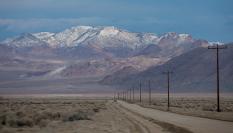 Imagen de archivo del yacimiento de Rhyolite Ridge al fondo, una mina de litio en Esmeralda County (Nevada, EEUU).