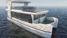 Simulación de una de las embarcaciones que prestará el servicio de bus náutico