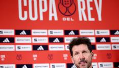 Simeone, en la rueda de prensa posterior a la eliminación de Copa del Rey.