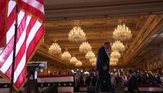 El republicano Donald Trump sale victorios del supermartes.