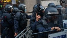 Un equipo de antidisturbios de los Mossos d'Esquadra, en una imagen de archivo.