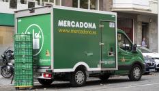 Una furgoneta de Mercadona.