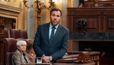 El Ministro de Transporte, Oscar Puente, en una sesión de control del Gobierno.