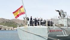 Último arriado de bandera del patrullero de altura 'Infanta Cristina'