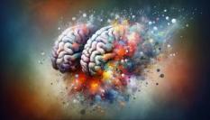 Imagen conceptual de un cerebro con problemas de memoria progresivos