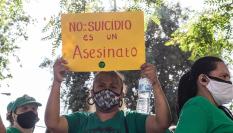 Imagen de archivo de una protesta contra los desahucios de la PAH.