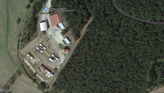 Captura del mapa con la localización de la empresa donde se ha registrado la explosión que ha acabado con la vida de un trabajador en Cangas de Narcea (Asturias).