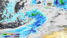 Mapa de precipitaciones en la Península