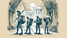 Representación libre de una mina romana