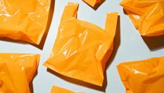 Bolsas de plastico naranjas