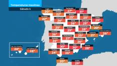 Temperaturas sábado 4 abril