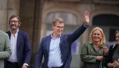 Alberto Núñez Feijóo participa en un acto del PP en el País Vasco.