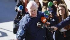 El exvicepresidente del Gobierno español y ex director gerente del Fondo Monetario Internacional (FMI), Rodrigo Rato, a su llegada al juicio.