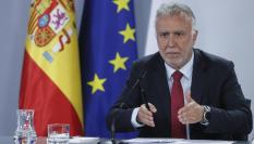 El ministro de Política Territorial y Memoria Democrática, Víctor Ángel Torres, en una rueda de prensa posterior a la reunión del Consejo de Ministros.