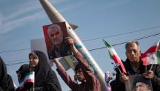 Imagen de ciudadanos iraníes en el marco del 45 aniversario de la revolución islámica, el pasado febrero en Teherán.